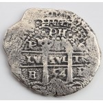 Spectacular 8 Reales Treasure Cob Coin from the LA CAPITINA shipwreck of 1654: Two Visible Dates 